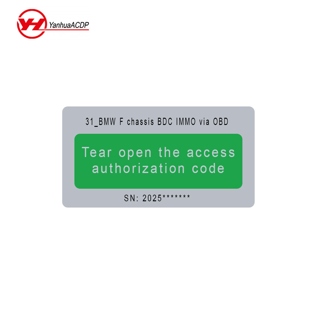 Yanhua Module 31 Single License Sticker