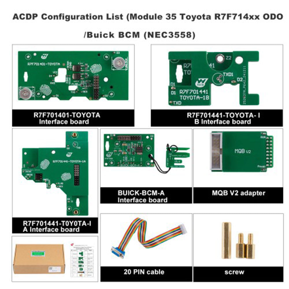 Yanhua ACDP Module 35 Toyota R7F714xx ODO/Buick BCM (NEC3558) Mileage Correction