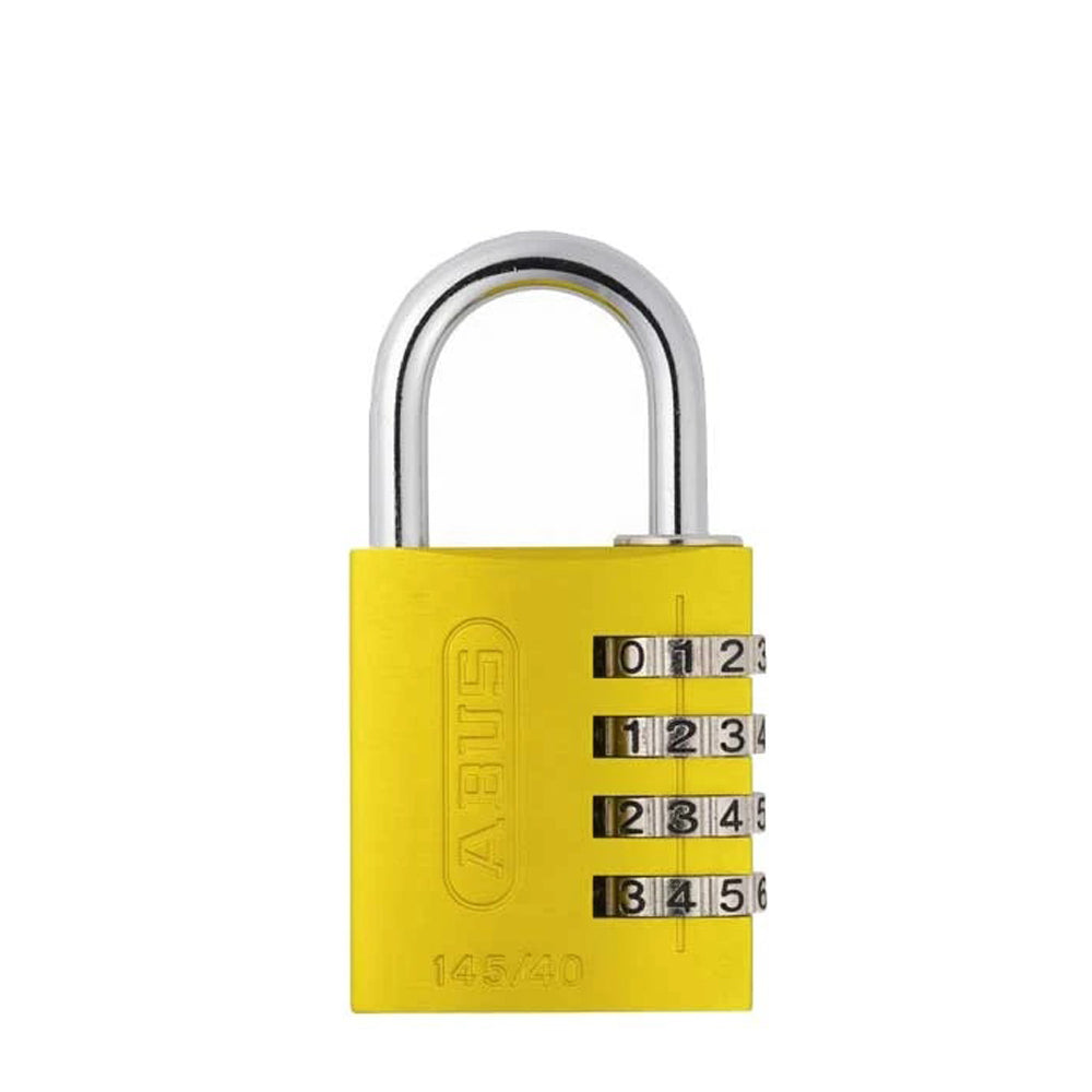 ABUS - 145/40 C - Aluminum - 4-Dial Resettable Padlock - Yellow