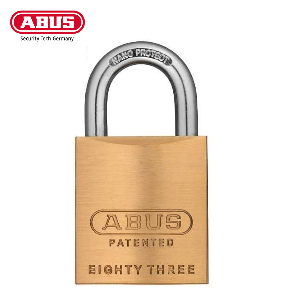 ABUS - 83/45-100 - Premium Loaded Brass Padlock - S2 - Yale No. 8 - Rekeyable - 1 53/64" Width