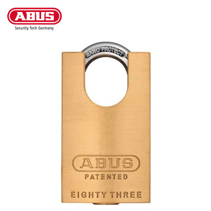 ABUS - 83CS/45-300 - Premium Loaded Brass Padlock w/ Shackle Guard - S2 - Schlage C - 5/6 Pin - Rekeyable - 1-27/32