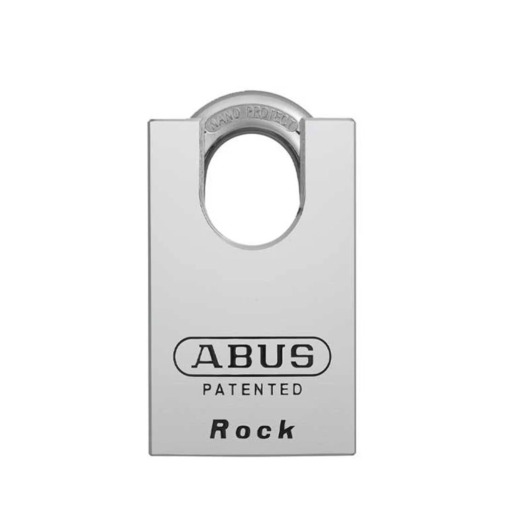 ABUS - 83CS/55-3000 - Chrome Plated Hardened Steel Padlock w/ Shackle Guard - S2 - Schlage C-L - 5/6 Pin - Rekeyable - 2 11/64" Width