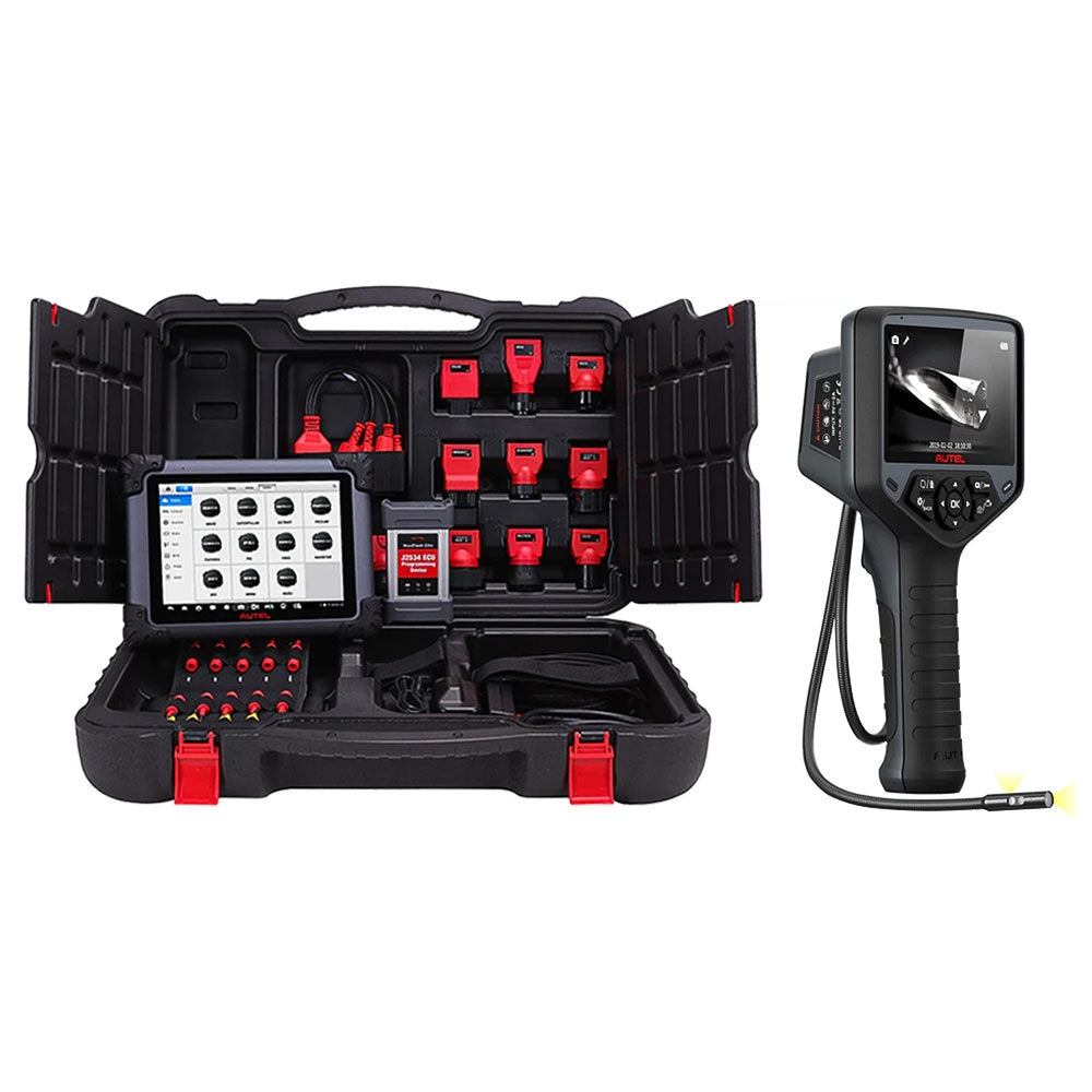 Autel MaxiSYS MS908CVII Commercial Vehicle Diagnostic Tablet and MaxiVideo MV480 Dual-Camera Digital Inspection Videoscope