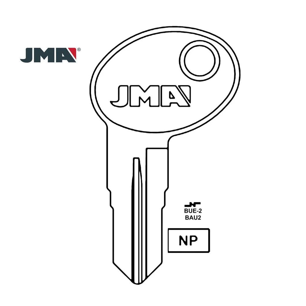 1648 Bauer Commercial & Residencial Key Blank - BAU2 / BUE-2
