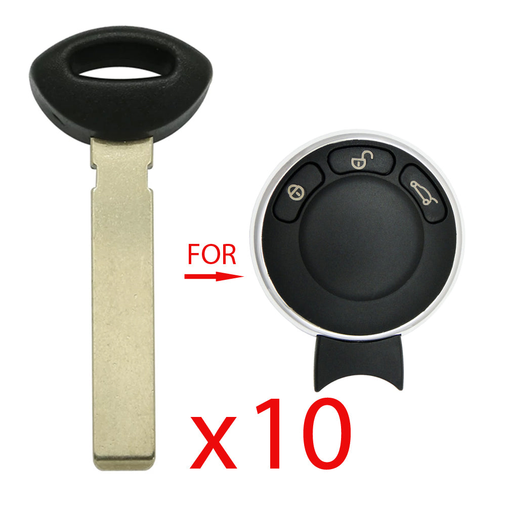 2010 - 2014 Mini Cooper Emergency Key (10 Pack)