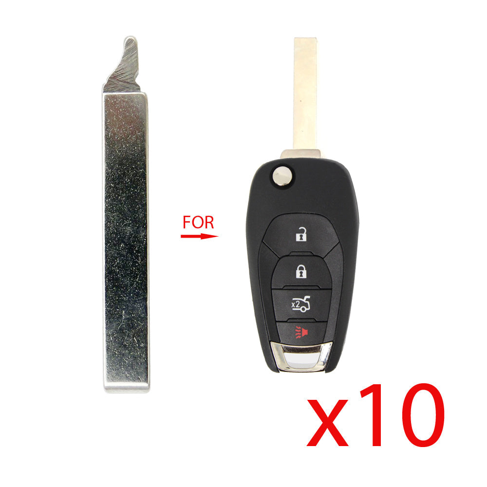 2016 - 2020 Chevrolet Cruze Flip Key Blade (10 Pack)