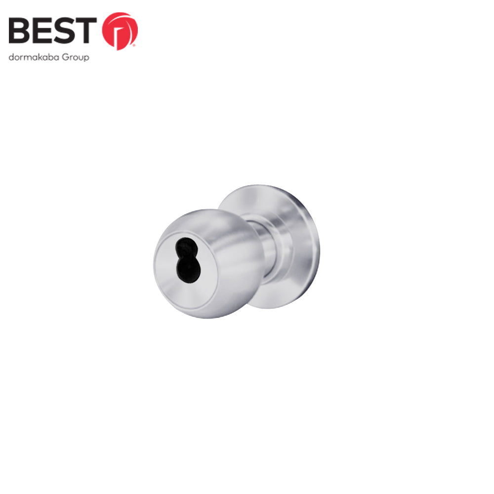 BEST - 8K37AB4CSTK626 - Entrance Cylindrical Lock with 2-3/4 Backset - SFIC Less Core - Non-handed - Grade 1 - 626 (Satin Chrome)