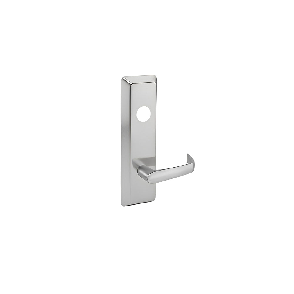 Corbin Russwin Exit Device Lever Trim Classroom Function with Newport Lever and Less Cylinder - Left Hand Reverse - 630 (Satin Stainless Steel)