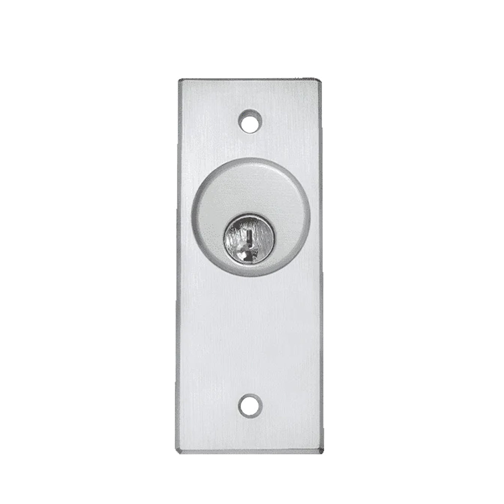 Camden CM-2020 - Flush Mount SPDT Momentary Key Switch - Cast Aluminum Narrow Faceplate
