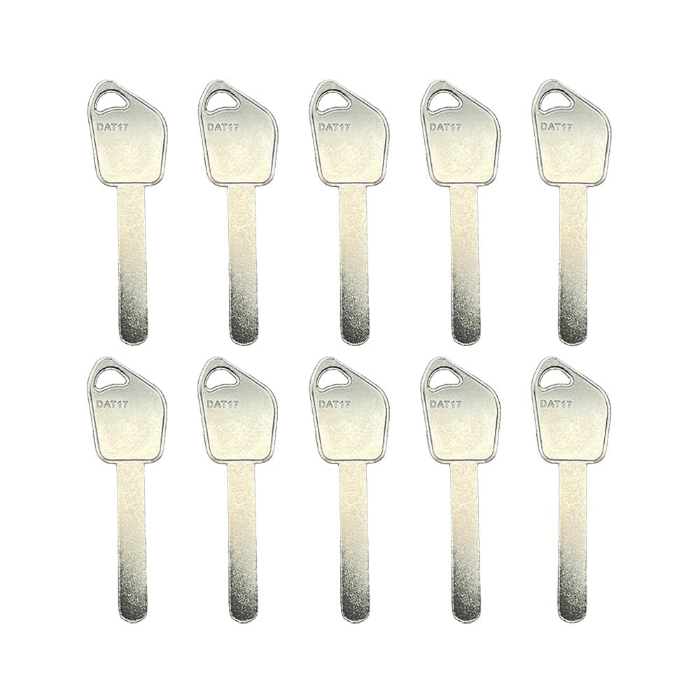 AKS KEYS Uncut Key Blank Test Blade Replacement for Subaru DAT17 High Security (10 Pack)