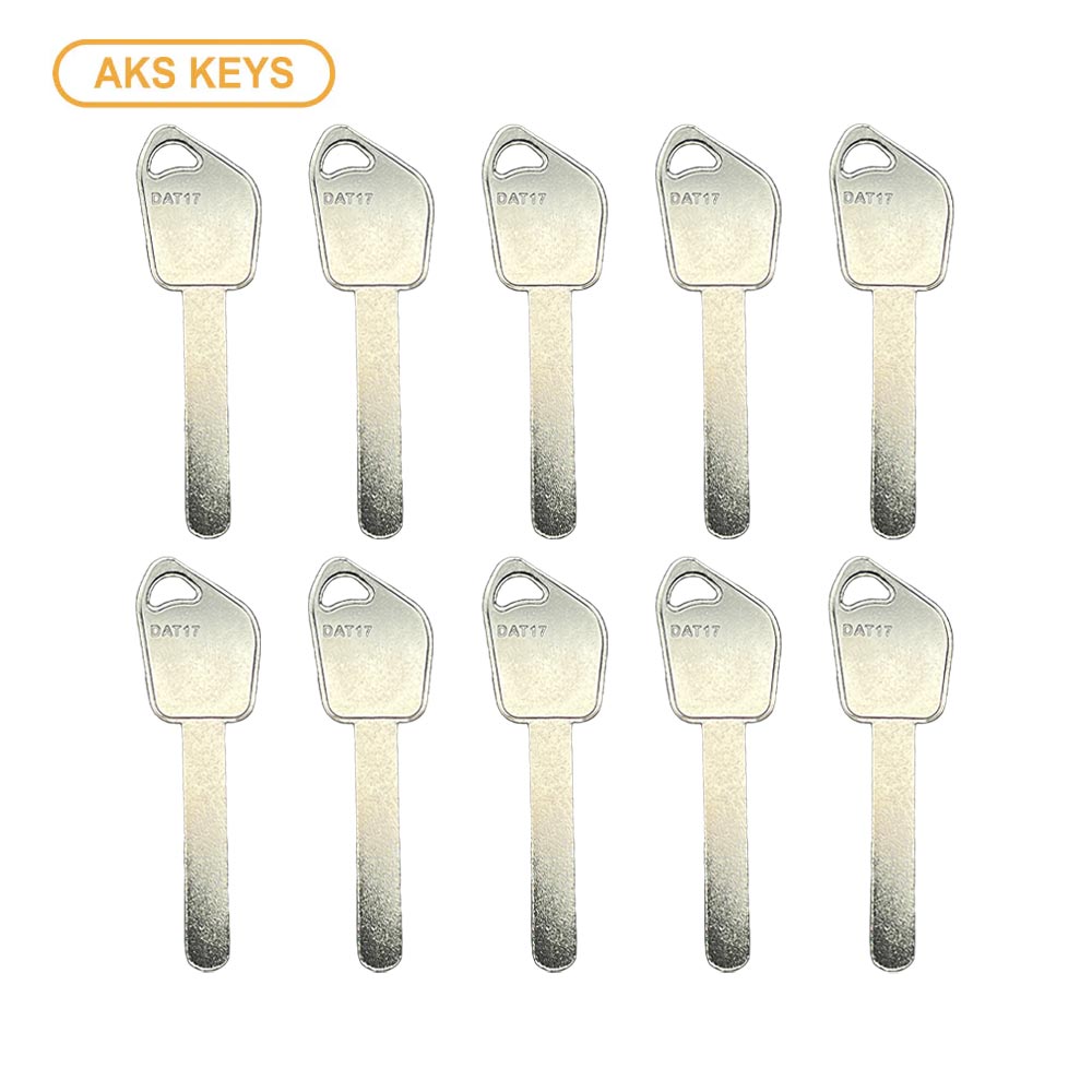 AKS KEYS Uncut Key Blank Test Blade Replacement for Subaru DAT17 High Security (10 Pack)