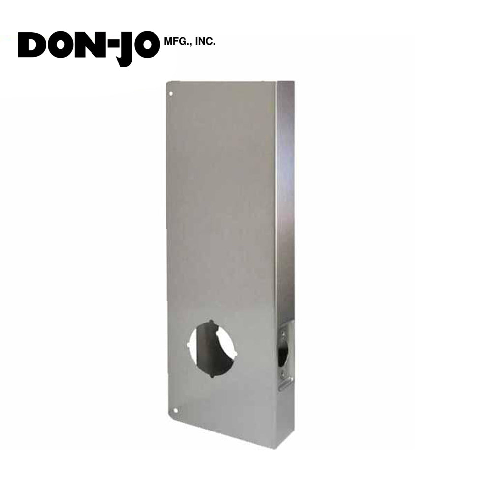 Don-Jo - Wrap Plate #14 - 2-3/4" -1-3/4" Doors - Silver (14-S-CW)
