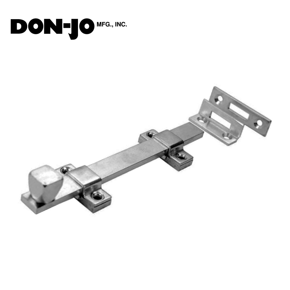Don-Jo - 1580-626 - 8" UL Rated Surface Bolt Satin Chrome Finish
