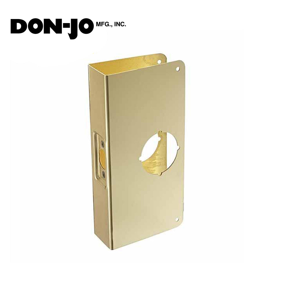 Don-Jo - Wrap Plate #200C - 2-3/8 - Thicker Doors - Gold (200C-PB-CW)
