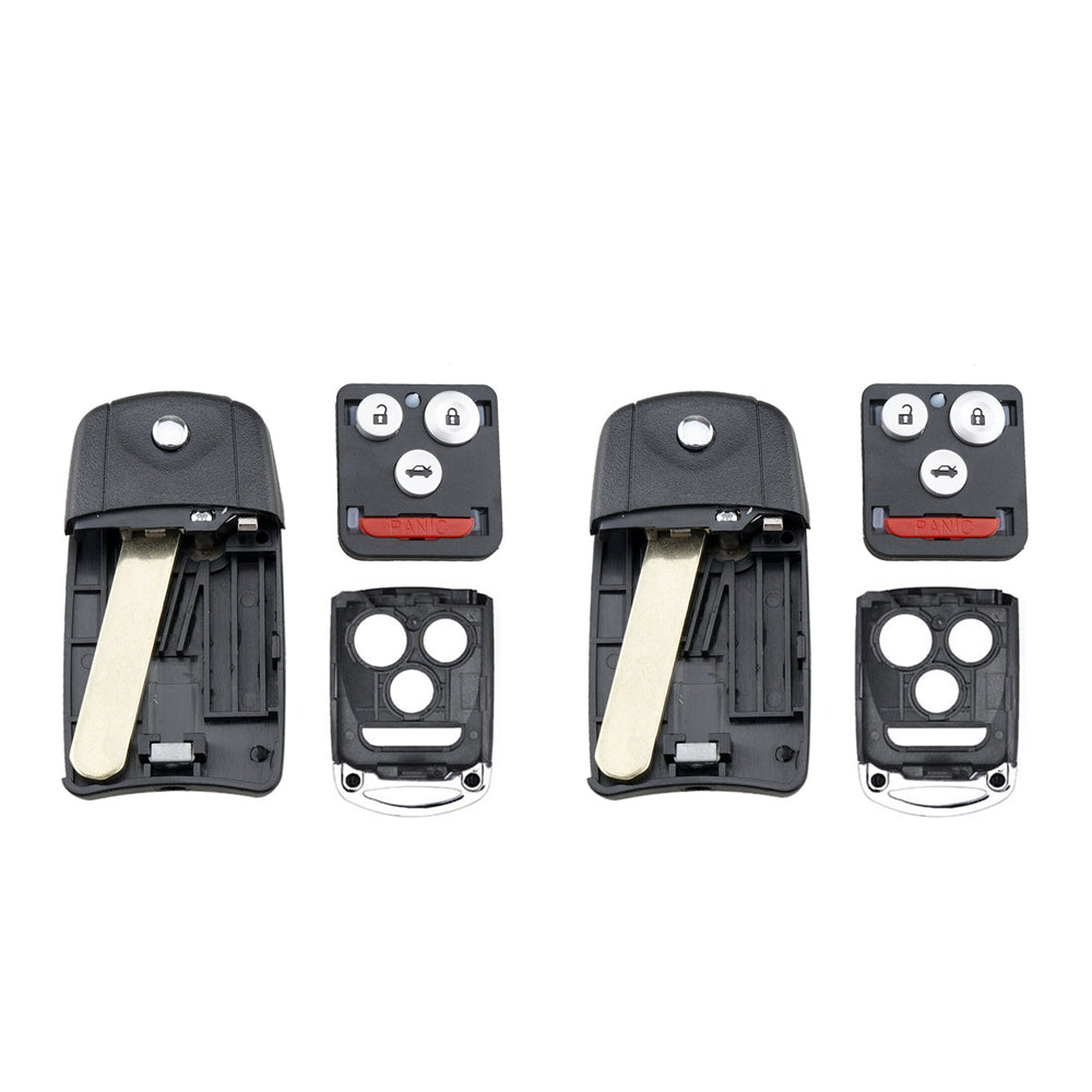 2007 - 2014 Acura Remote Flip Key Shell 4 Buttons (2 Pack)