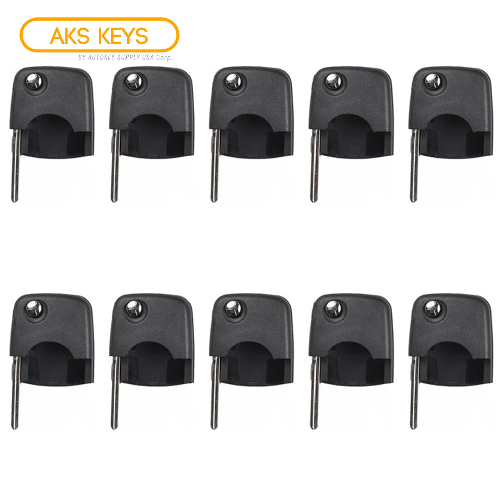 1997 - 2006 Audi Flip Key Shell Round Head / NON Chip (10 Pack)