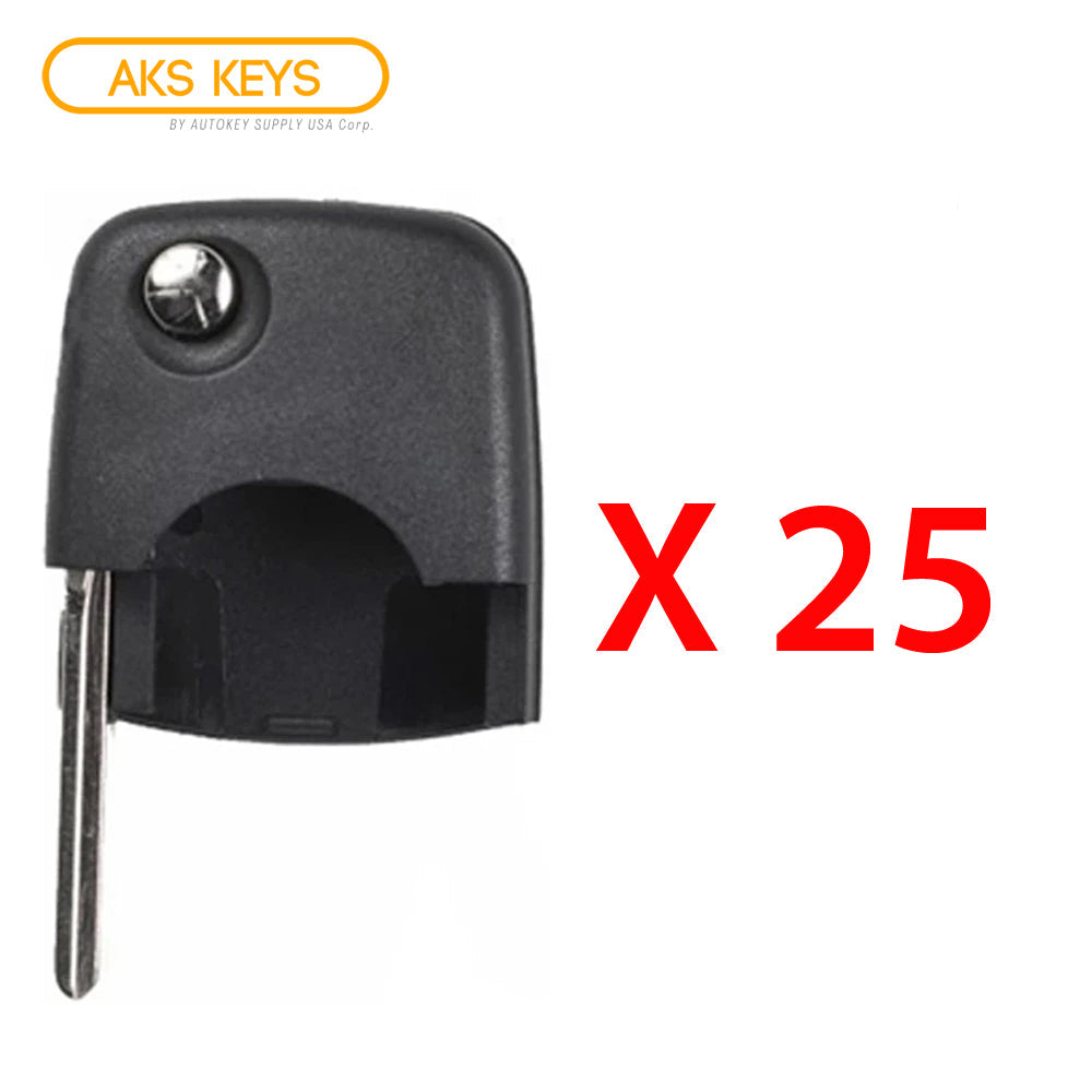 1997 - 2006 Audi Flip Key Shell Round Head / NON Chip (25 Pack)