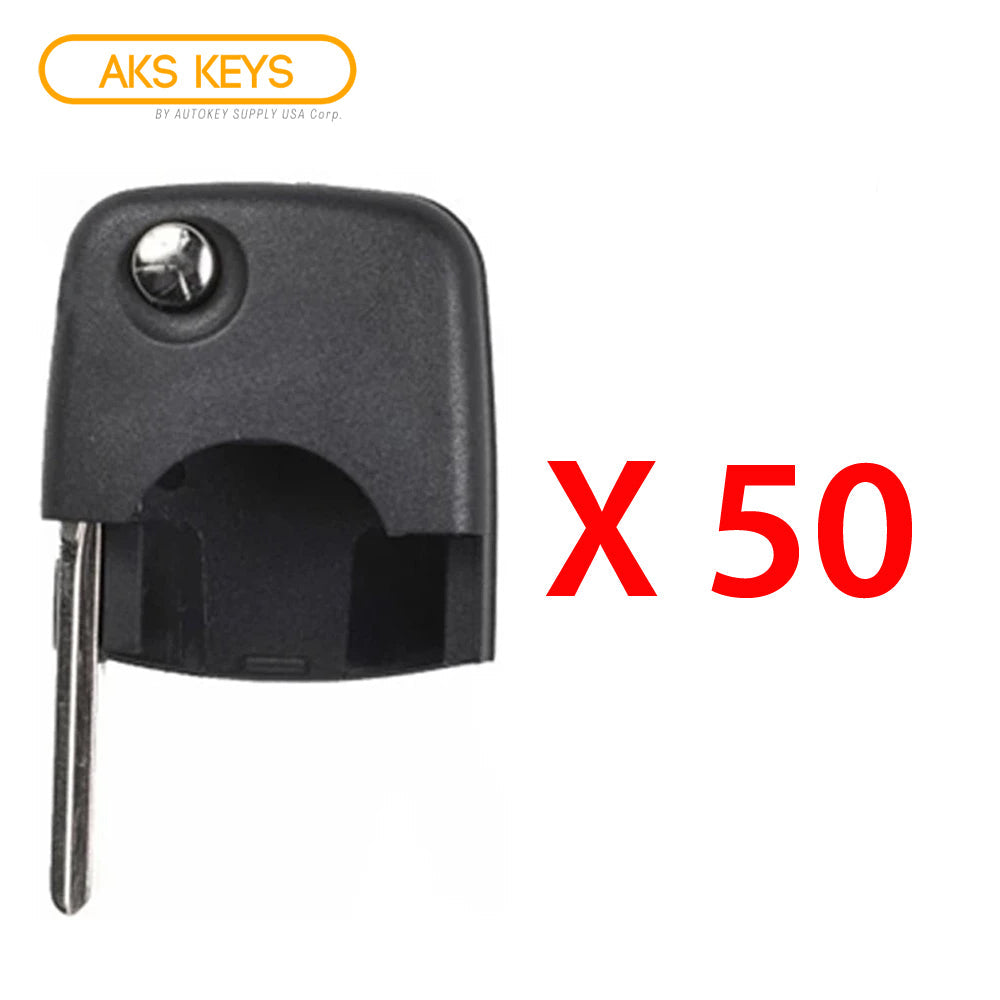 1997 - 2006 Audi Flip Key Shell Round Head / NON Chip (50 Pack)