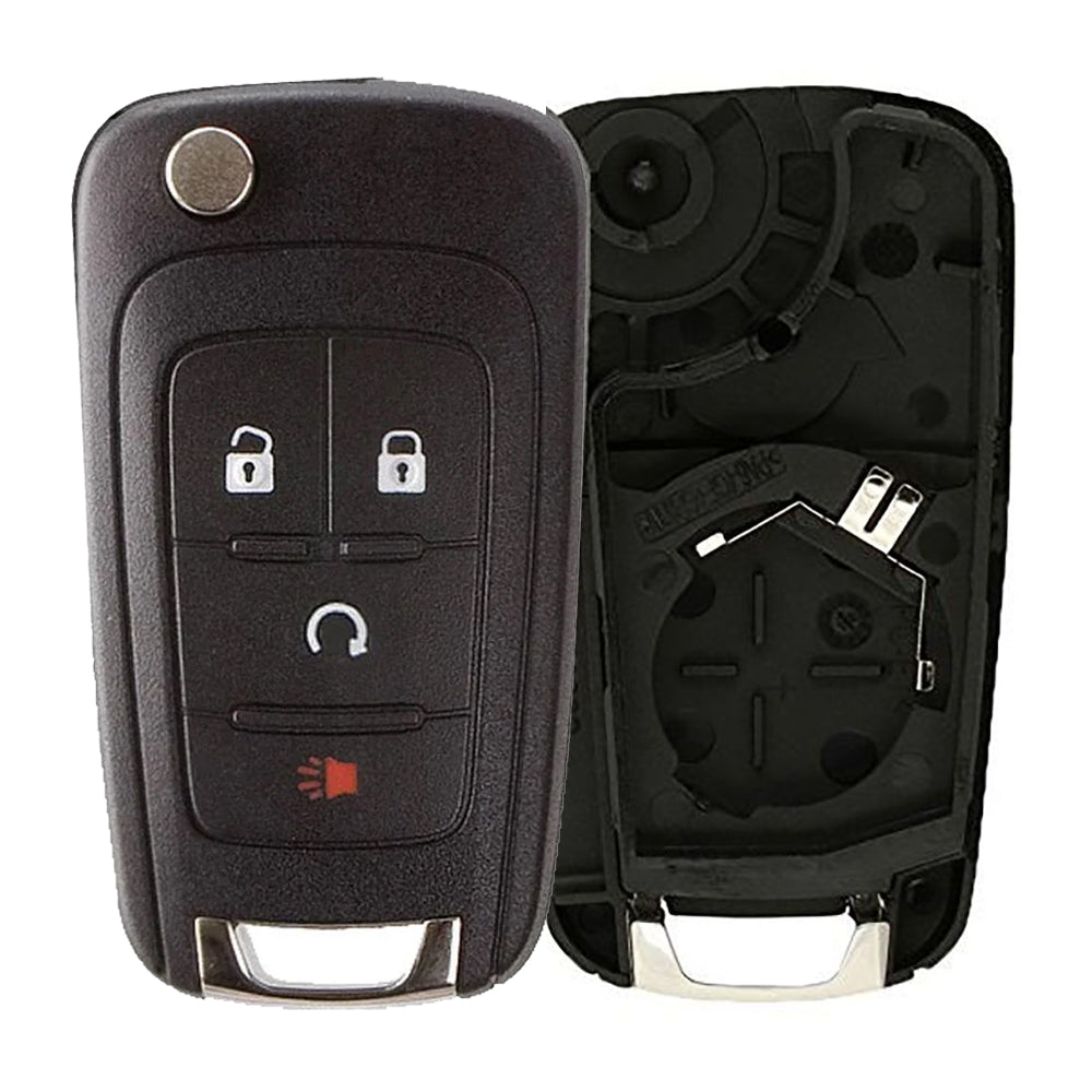 2013 - 2016 Buick Chevrolet Remote Flip Key Shell 4B W/ Remote Start for FCC# AVL-B01T1AC