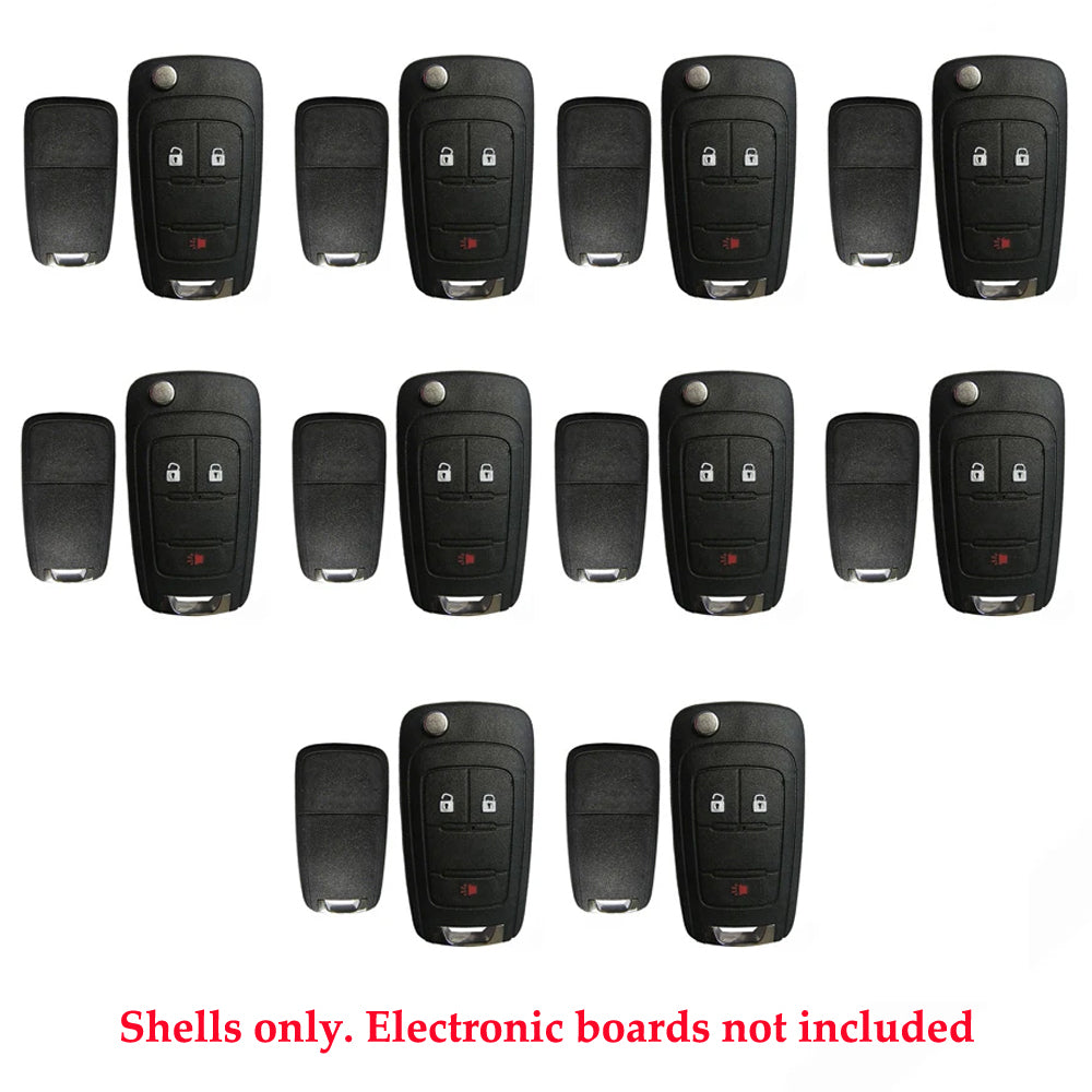 2010 - 2021 GM Remote Flip Key Shell 3B (10 Pack)