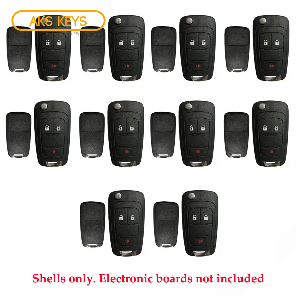 2010 - 2021 GM Remote Flip Key Shell 3B (10 Pack)