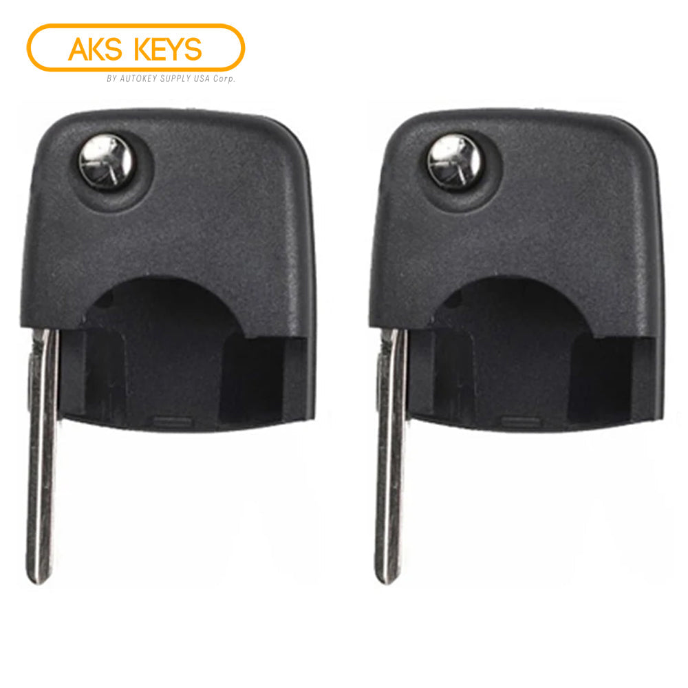 1998 - 2002 VW Flip Key Shell / Round Head / NON Chip (2 Pack)