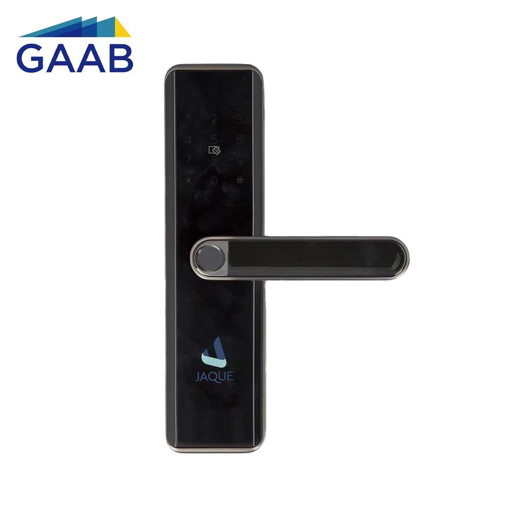 GAAB G750-GRY Electronic Keyless Smart Door Mortise Lock Bluetooth / WiFi / Fingerprint App Management Black Entrance - Euro Style