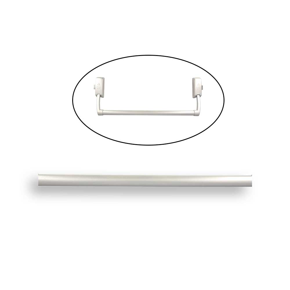 GAAB A290T-GRY-12 47 Crossbar Tube (1200mm) - Satin Chrome - Tube Only