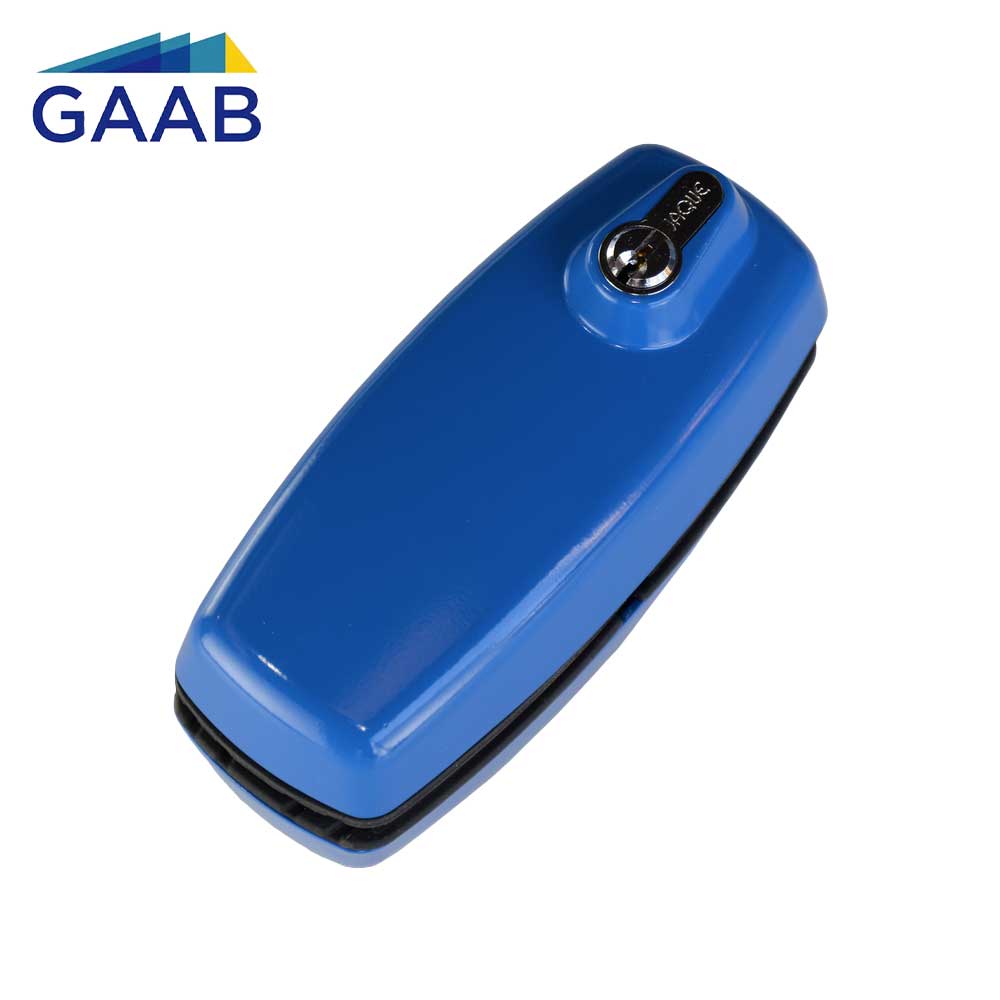 GAAB G180-PO-BLU Tempered Frameless Glass Door Lock Reversible 10 - 12mm Doors - Blue