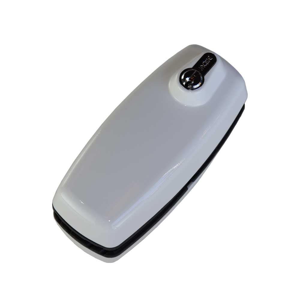 GAAB G180-PO-WHT Tempered Frameless Glass Door Lock Reversible 10 - 12mm Doors - White