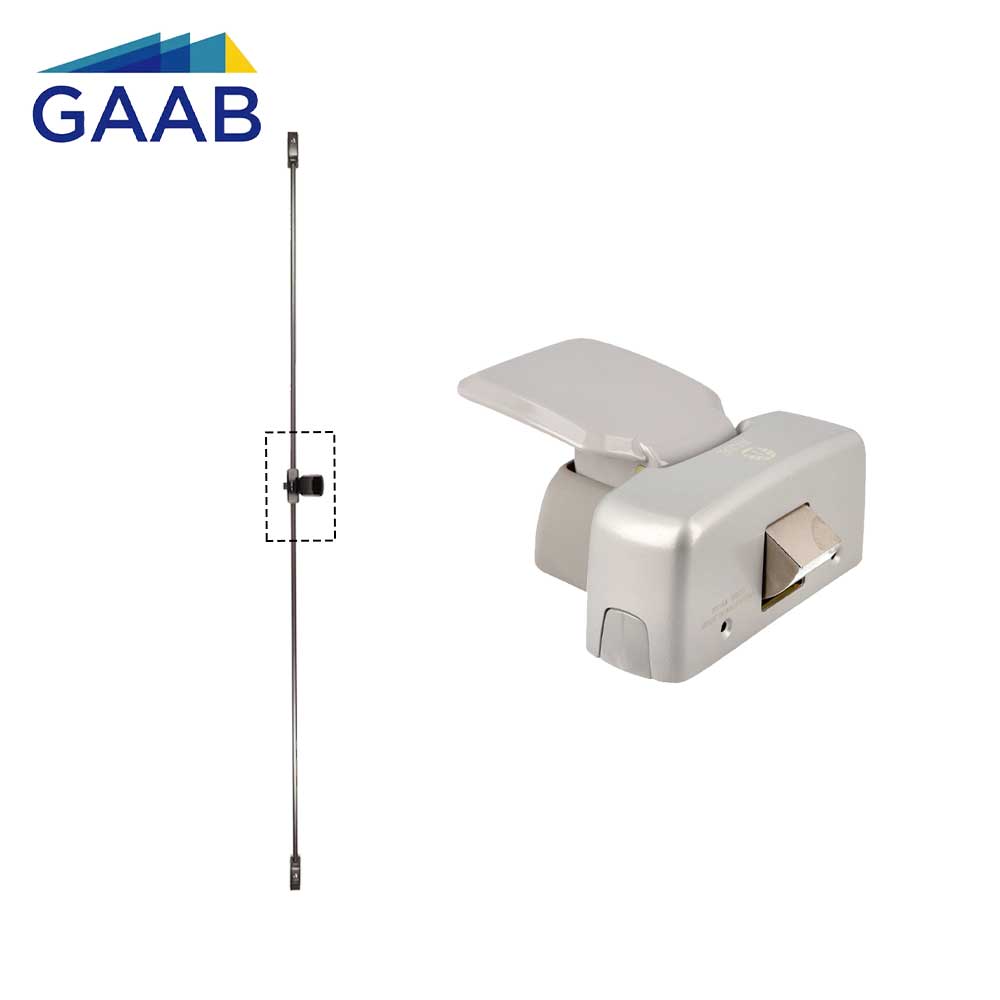 GAAB G242-GRY-Z Emergency Touch Push Pad Exit Device Single Doors - Grey & Gray