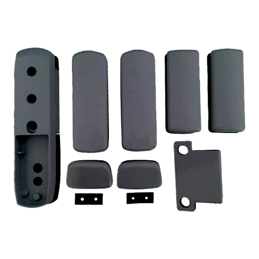 GAAB G132-BLK Holder Kit Rim Panic Exit Device Glass Door Installation Kit For Double Leaf Door - Black