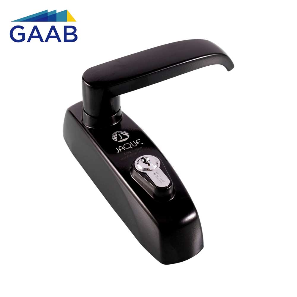 GAAB G800L-SC-BLK-F-S Outside Lever Exit Trim Ordinary Key for GAAB Exit Devices Entry Function - Black