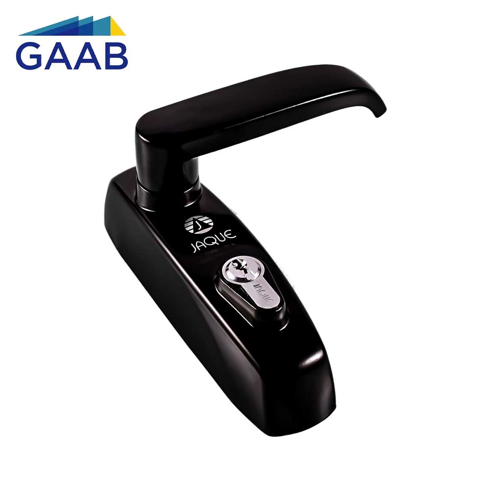 GAAB G800L-SC-MBK-F-S Outside Lever Exit Trim Ordinary Key for GAAB Exit Devices Entry Function - Black Matte