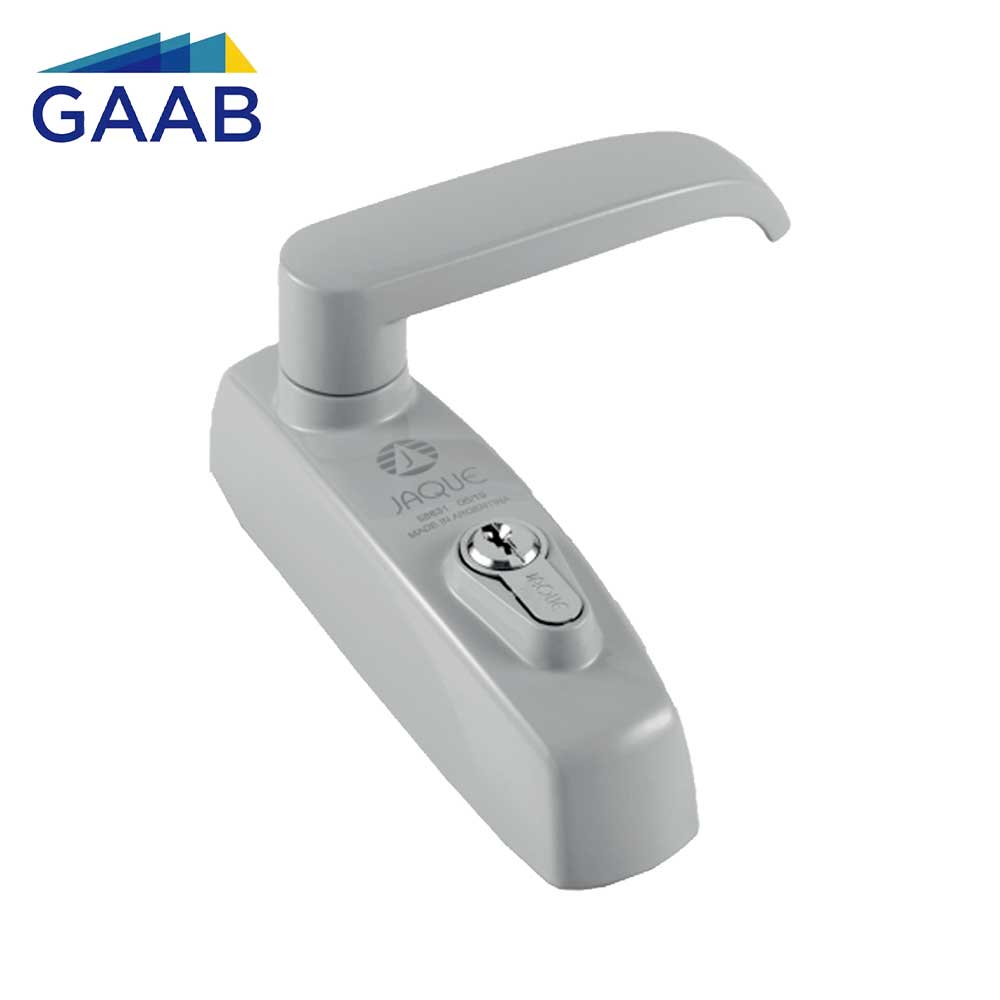 GAAB G800L-SC-GRY-F-S Outside Lever Exit Trim Ordinary Key for GAAB Exit Devices Entry Function - Gey