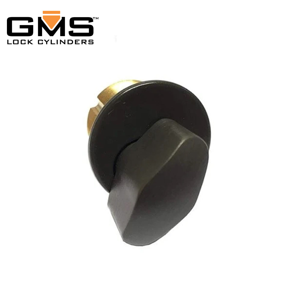 GMS Thumb-turn Mortise Cylinder - 1" - US10B - Oil Rubbed Bronze - AT - (Adams Rite & Yale)