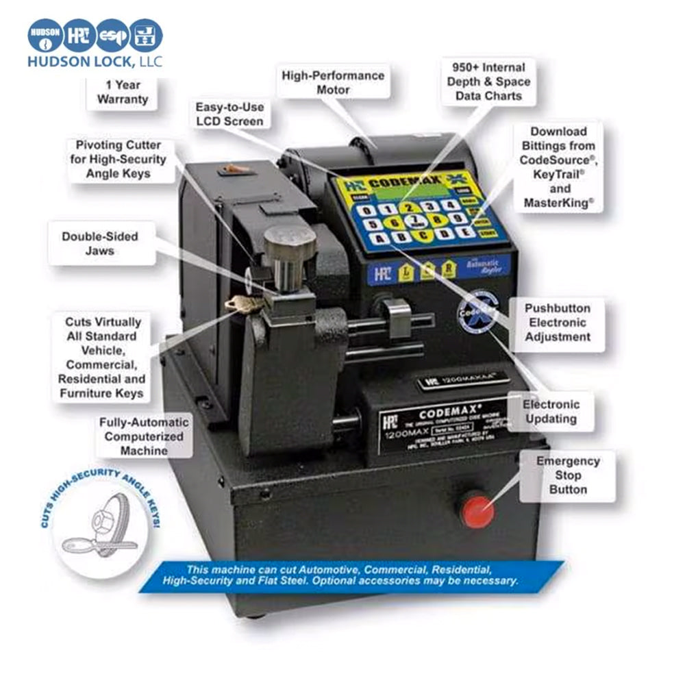 Hudson Lock 1200MAX CodeMax Experience Powerful Computerized Code Cutting Machine