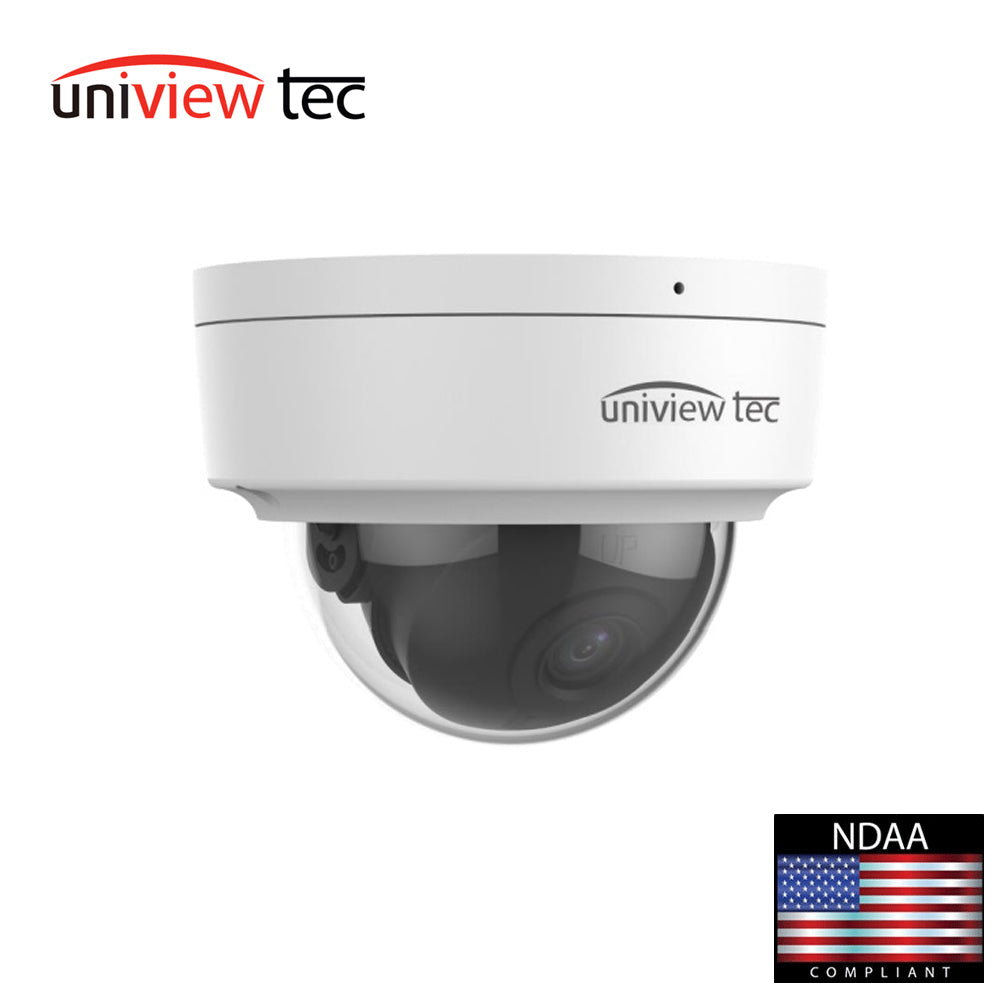 Uniview Tec IPV4M28X IR Vandal Dome Camera 2.8mm 4MP True Day/Night Lighthunter WDR Built-in Microphone