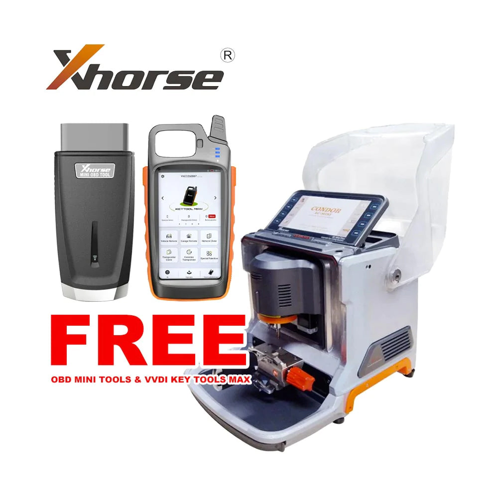 Xhorse Condor XC-Mini Plus Key Cutting Machine with VVDI Key Tool MAX and VVDI MINI OBD Tool