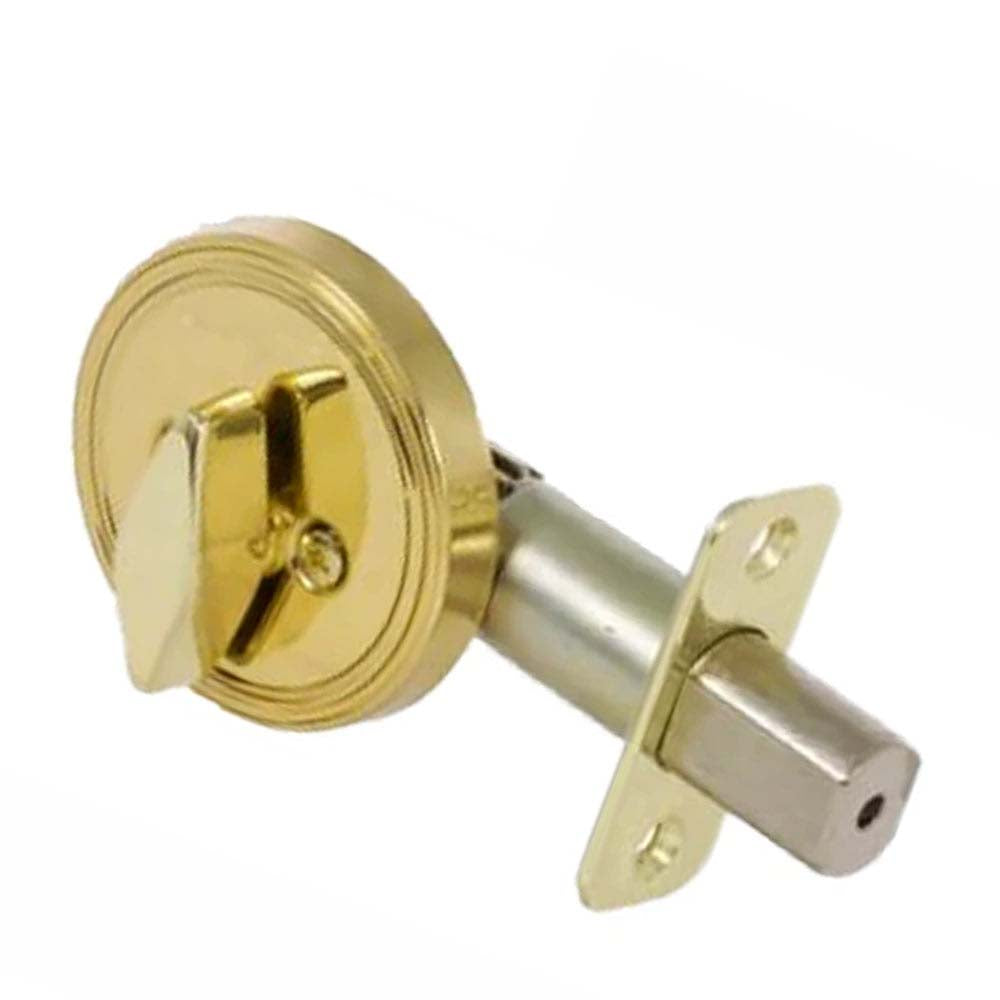 One Sided Deadbolt W/O Cylinder Polished Brass KDB111-PB-NC