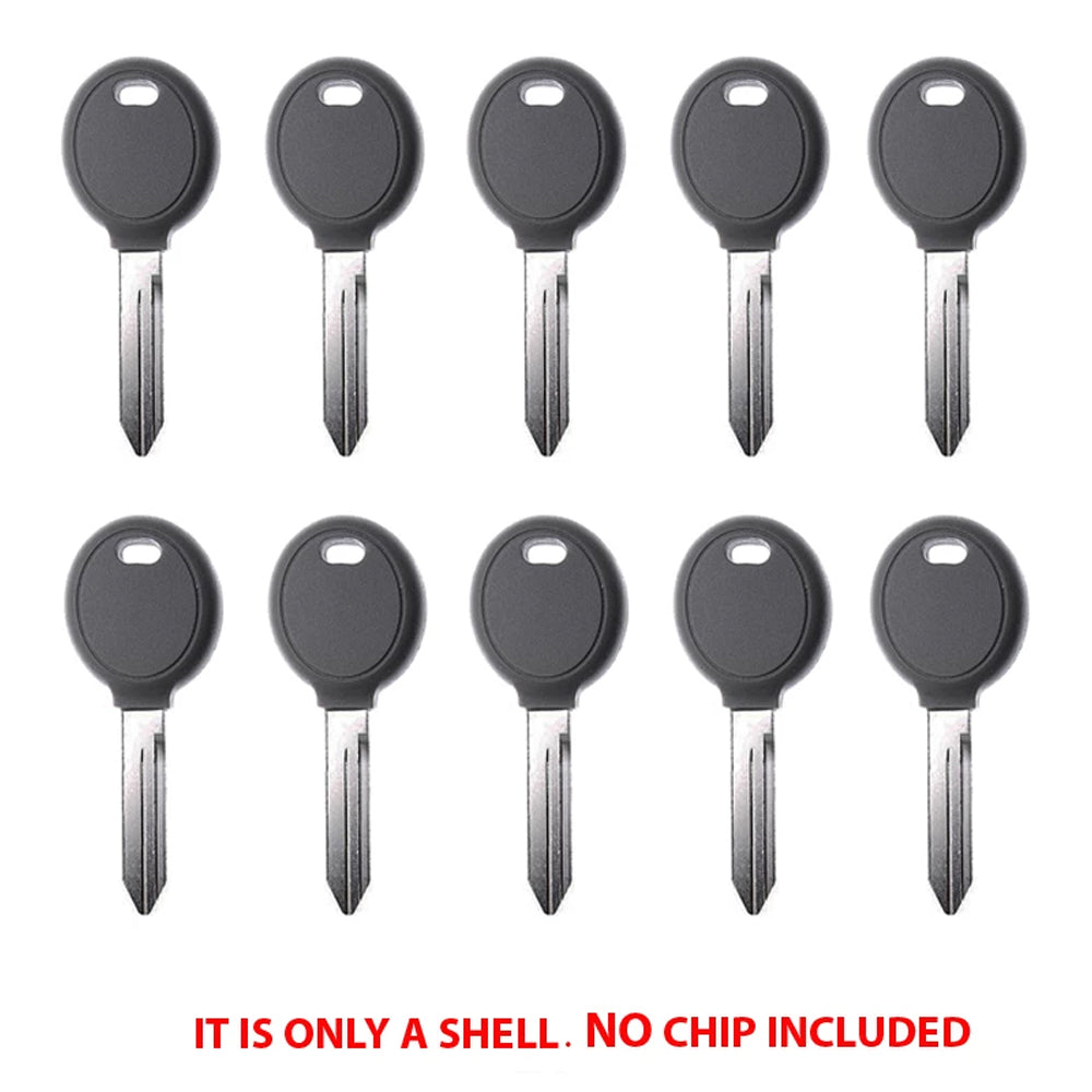 AKS KEYS 10-Pack Smart Key Fob Case Shell – Fits Dodge Jeep Y159 5-Button Remote – Black Plastic/Metal