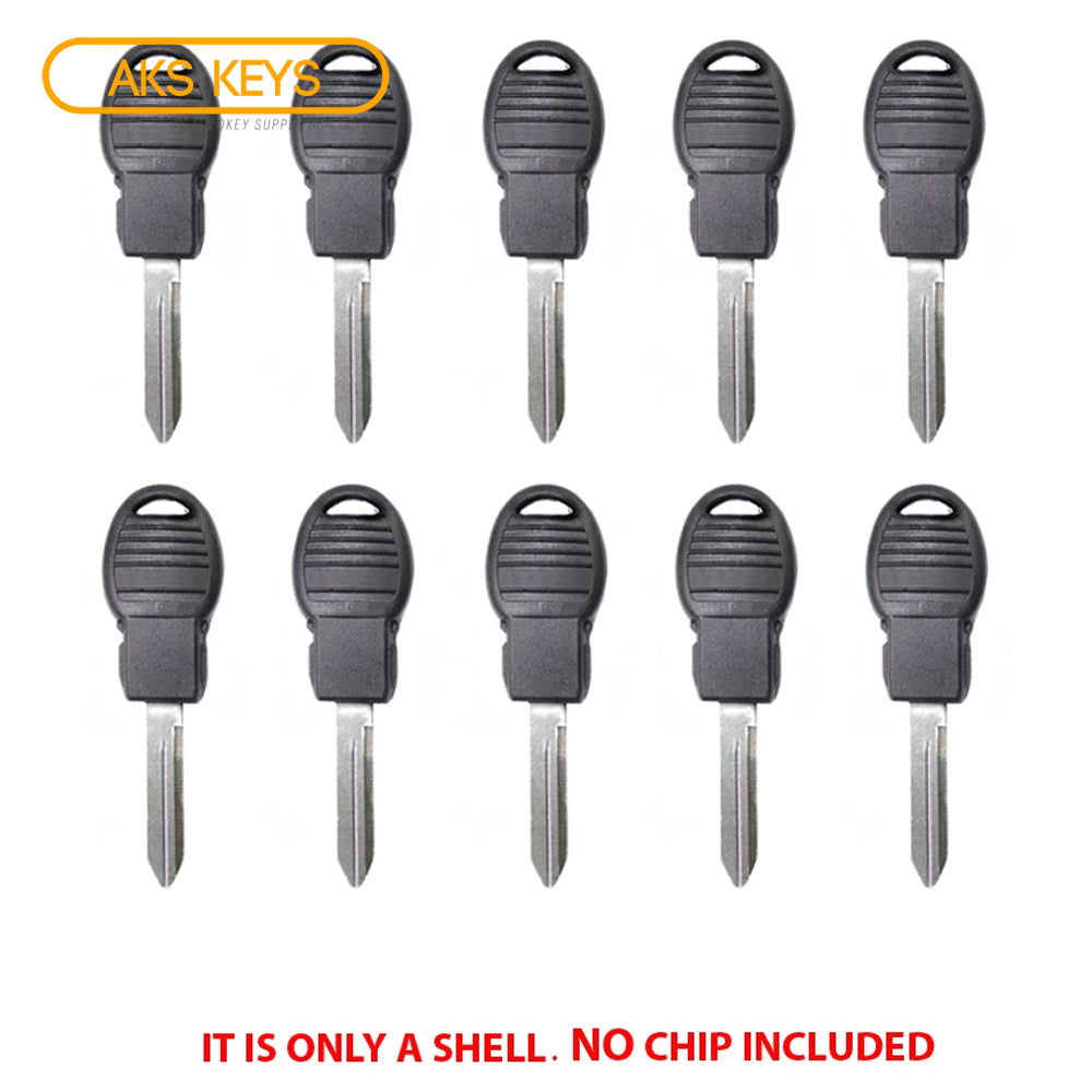 2008 - 2017 Chrysler Dodge Jeep VW Key Shell "POD" - Y170-PT (10 Pack)