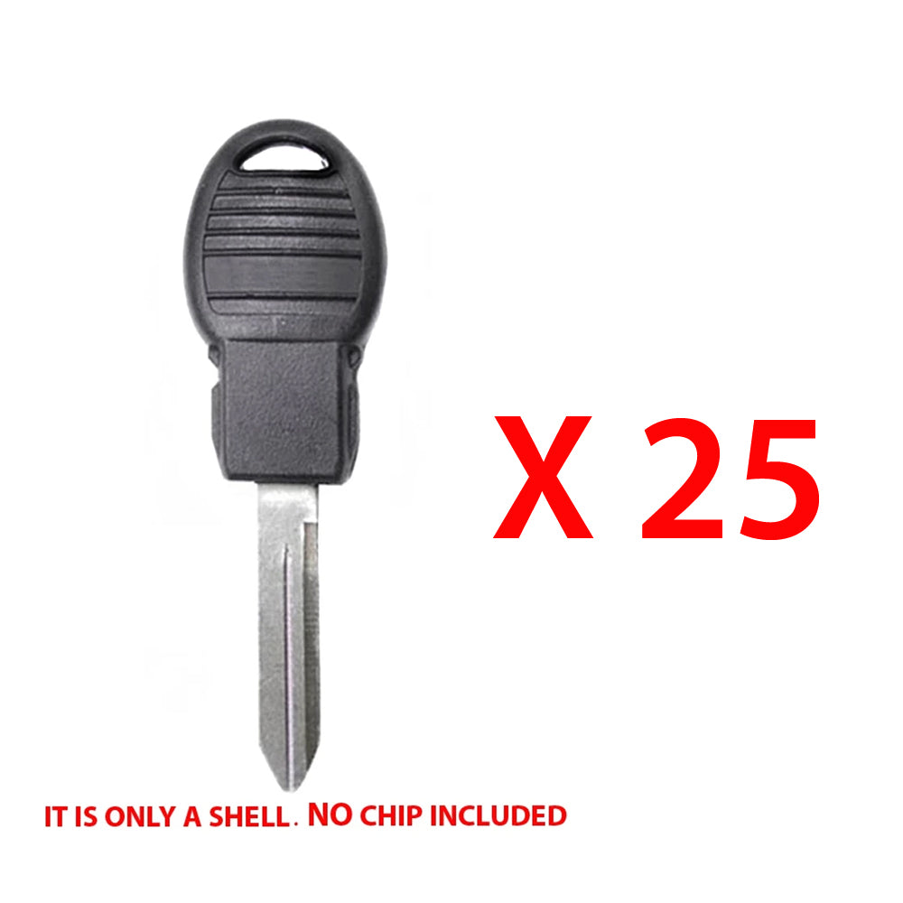 2008 - 2017 Chrysler Dodge Jeep VW Key Shell "POD" - Y170-PT (25 Pack)