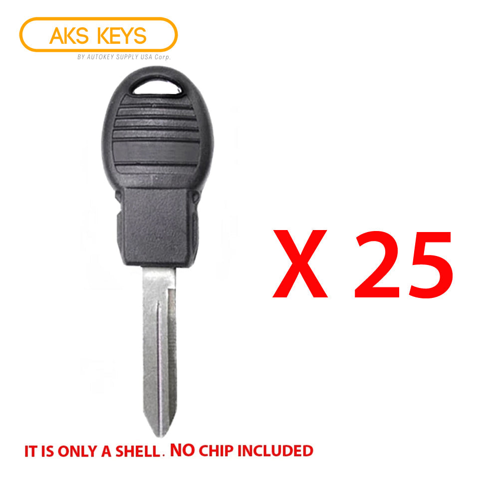 2008 - 2017 Chrysler Dodge Jeep VW Key Shell "POD" - Y170-PT (25 Pack)