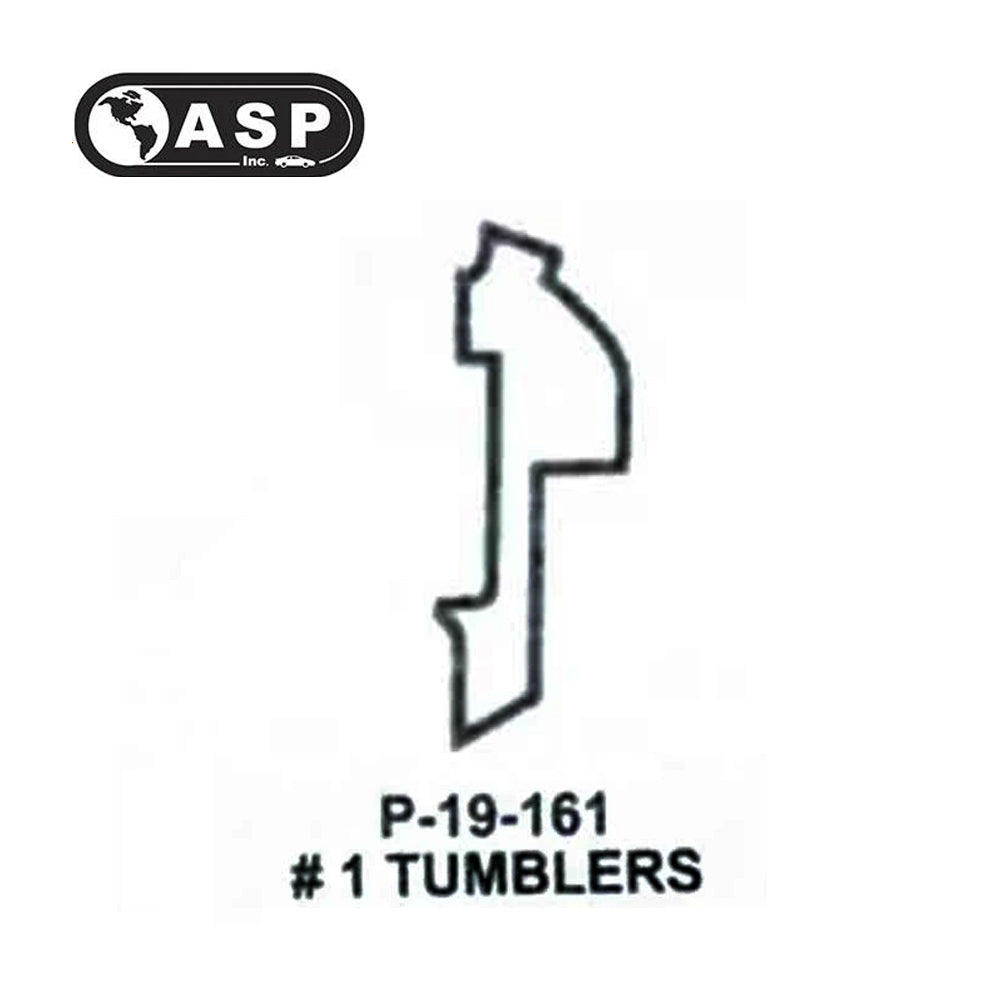ASP Honda Acura High Security Tumbler #1 - #6 Split P-19-161/ P-19-162 / P-19-163 / P-19-164 / P-19-165 / P-19-166 (25 Pack)