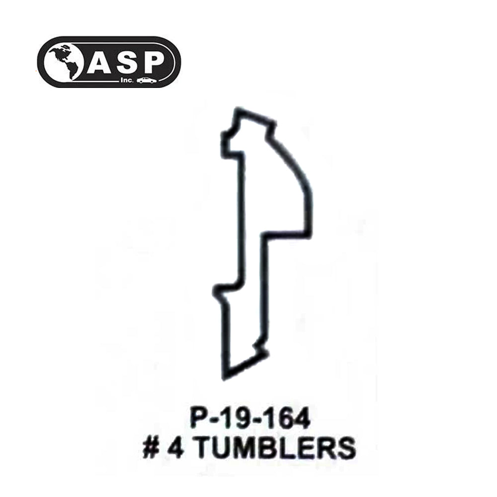 ASP Honda Acura High Security Tumbler #1 - #6 Split P-19-161/ P-19-162 / P-19-163 / P-19-164 / P-19-165 / P-19-166 (25 Pack)