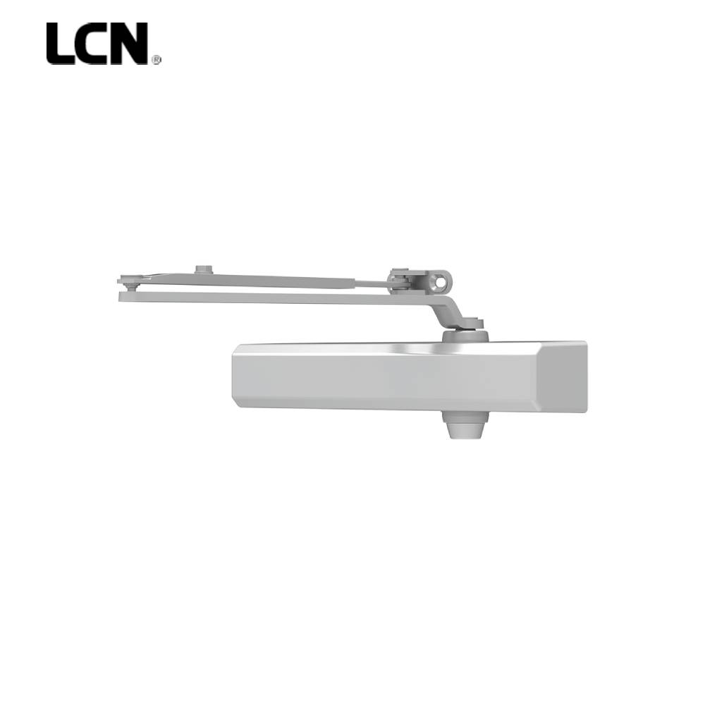 LCN - 1450-RW-PA-AL - Cast Aluminum Surface Mount Door Closer - Double Lever Arm With Parallel Bracket - Adjustable Spring Sizes 1-6 - Slim Plastic Cover (Grade 1)