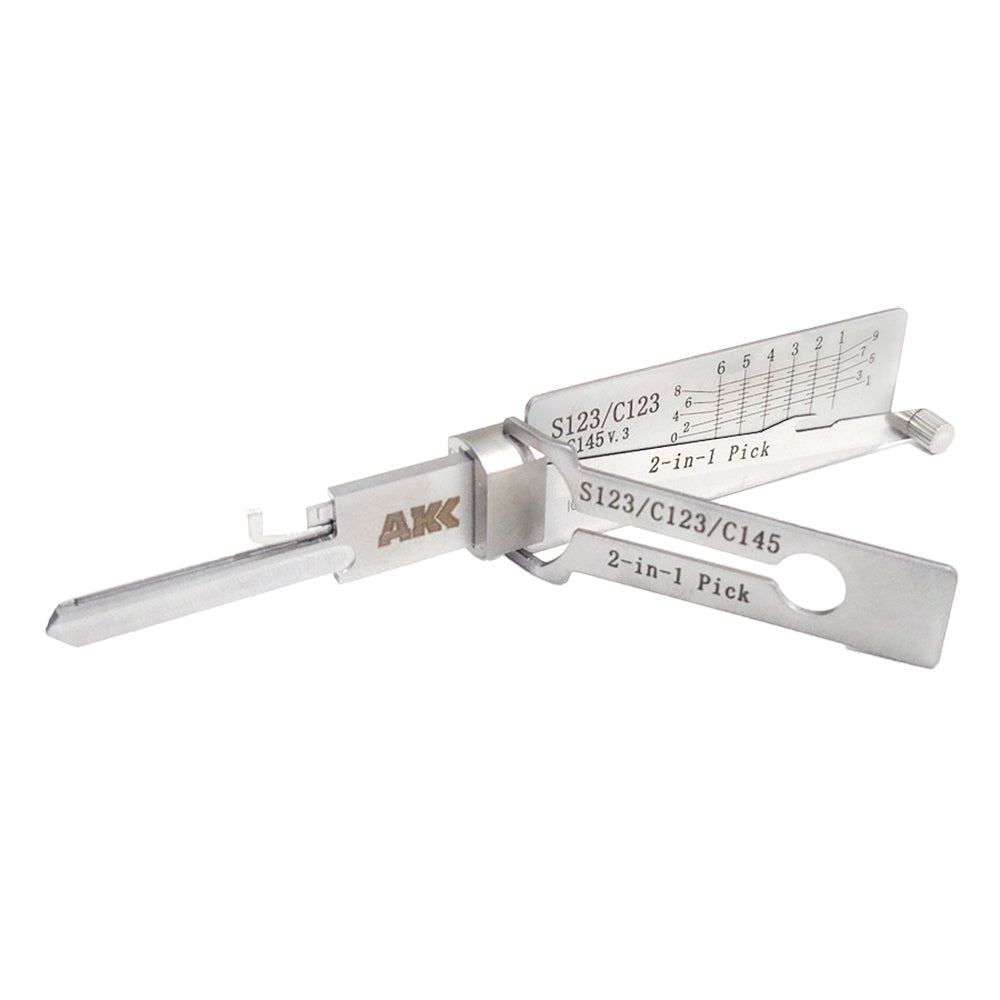 Genuine AKK Lishi C123 2-IN-1 Pick & Decoder for Schlage Door Locks