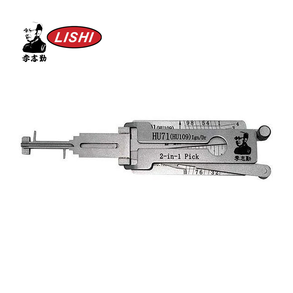 Original Lishi Land Rover Scania Anti Glare 2-in-1 Pick & Decoder Twin Lifter HU71