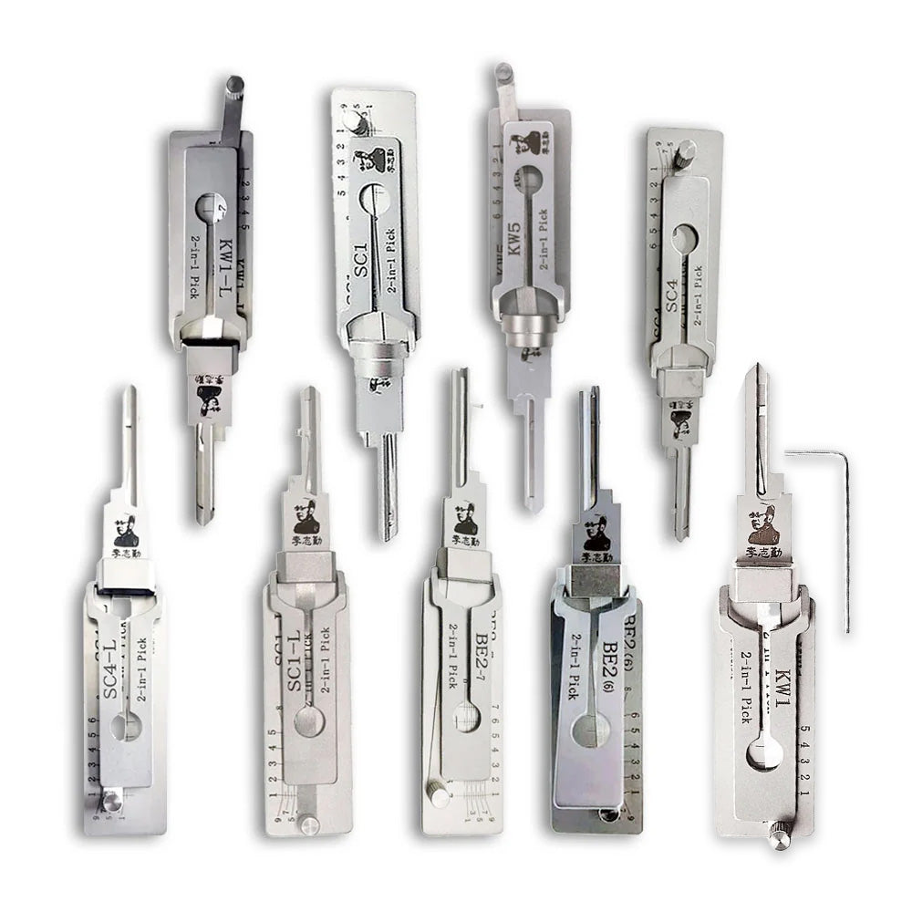 Original Lishi Tools Complete Residential Bundle KW1, KW1-L, KW5, SC1, SC1-L, SC4, SC4-L, BE2-6, BE2-7
